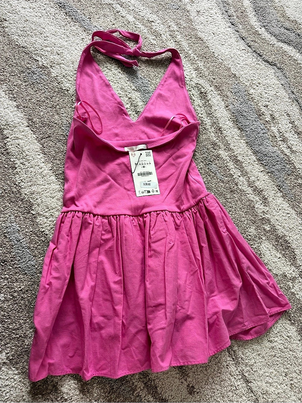 ZARA Pink Mini Dress Size Medium NWT